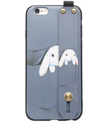 ADEL Siliconen Back Cover Softcase Hoesje voor iPhone 6(S) Plus - Konijn