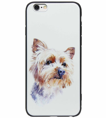 ADEL Siliconen Back Cover Softcase Hoesje voor iPhone 6(S) Plus - Yorkshire Terrier Hond