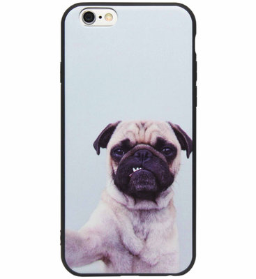 ADEL Siliconen Back Cover Softcase Hoesje voor iPhone 6/6S - Bulldog Hond