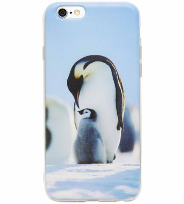 ADEL Siliconen Back Cover Softcase Hoesje voor iPhone 6/6S - Pinguin