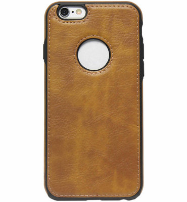 ADEL Kunstleren Back Cover Hoesje voor iPhone 6/6S - Lichtbruin