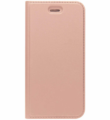 ADEL Smal Kunstleren Book Case Hoesje voor iPhone 8 Plus/ 7 Plus - Rozegoud