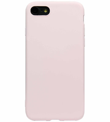 ADEL Siliconen Back Cover Softcase Hoesje voor iPhone 8 Plus/ 7 Plus - Lichtroze