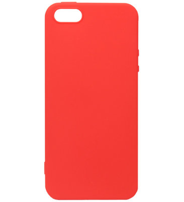 ADEL Siliconen Back Cover Softcase Hoesje voor iPhone 5/5S/SE - Rood