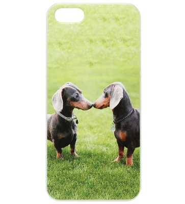 ADEL Kunststof Back Cover Hardcase Hoesje voor iPhone 5/5S/SE - Teckel Hond