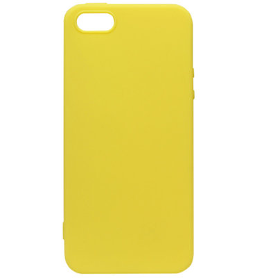 ADEL Siliconen Back Cover Softcase Hoesje voor iPhone 5/5S/SE - Geel