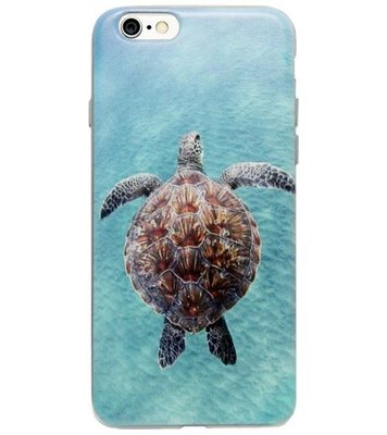 ADEL Siliconen Back Cover Softcase Hoesje voor iPhone 6(S) Plus - Schildpad