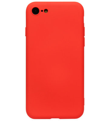 ADEL Premium Siliconen Back Cover Softcase Hoesje voor iPhone SE (2022/ 2020)/ 8/ 7 - Rood