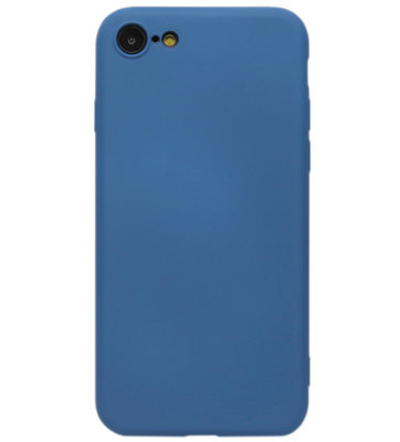 ADEL Premium Siliconen Back Cover Softcase Hoesje voor iPhone 8 Plus/ 7 Plus - Blauw