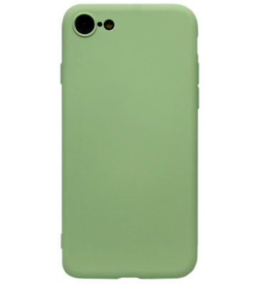 ADEL Premium Siliconen Back Cover Softcase Hoesje voor iPhone 8 Plus/ 7 Plus - Lichtgroen