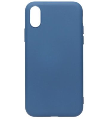 ADEL Premium Siliconen Back Cover Softcase Hoesje voor iPhone XS Max - Blauw