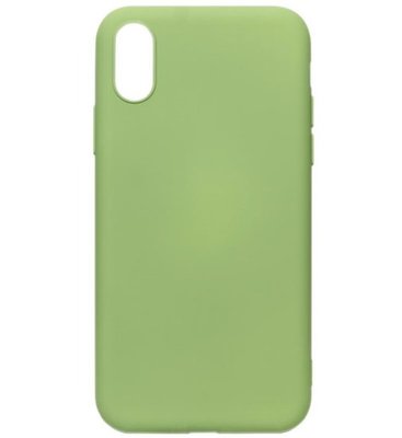 ADEL Premium Siliconen Back Cover Softcase Hoesje voor iPhone XS Max - Lichtgroen