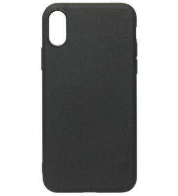 ADEL Siliconen Back Cover Softcase Hoesje voor iPhone XS/X - Zwart