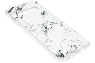 Wit marmer siliconen hoesje Samsung Galaxy S10