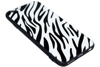 ADEL Siliconen Back Cover voor iPhone 6/6S - Zebra
