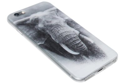 ADEL Siliconen Back Cover voor iPhone 6(S) Plus - Olifant