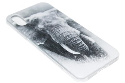 ADEL Siliconen Back Cover voor iPhone XS/X - Olifant