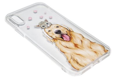 ADEL Siliconen Back Cover voor iPhone XS/X - Labrador Hond