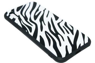 ADEL Siliconen Back Cover Hoesje voor iPhone XS/X - Zebra