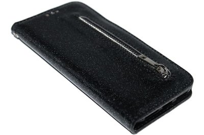 ADEL Kunstleer Book Case Portemonnee Hoesje voor iPhone XS Max - Bling Bling Zwart