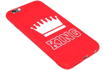 ADEL Siliconen Back Cover Hoesje voor iPhone 6/6S - King Rood