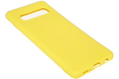 ADEL Siliconen Back Cover Hoesje voor Samsung Galaxy S10 Plus - Geel