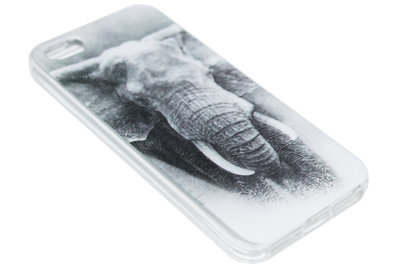 ADEL Siliconen Back Cover Hoesje voor iPhone 5/5S/SE - Olifant
