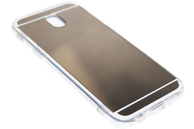ADEL Siliconen Back Cover Hoesje voor Samsung Galaxy J3 (2017) - Glimmende Spiegel Goud