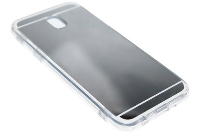 ADEL Siliconen Back Cover Hoesje voor Samsung Galaxy J3 (2017) - Glimmende Spiegel Zilver