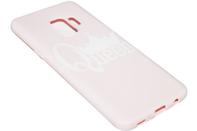 ADEL Siliconen Back Cover Hoesje voor Samsung Galaxy S9 - Queen Roze