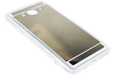 ADEL Siliconen Back Cover Hoesje voor Samsung Galaxy J7 (2016) - Glimmende Spiegel Goud