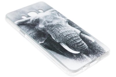 ADEL Siliconen Back Cover Hoesje voor Samsung Galaxy J7 (2016) - Olifant