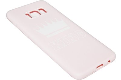 ADEL Siliconen Softcase Back Cover Hoesje voor Samsung Galaxy S8 - King Roze