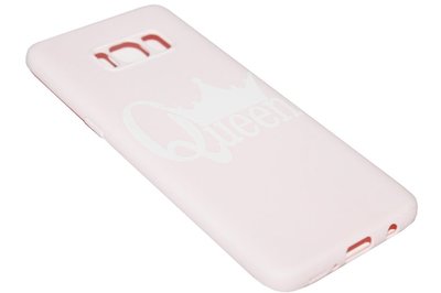ADEL Siliconen Softcase Back Cover Hoesje voor Samsung Galaxy S8 - Queen Roze