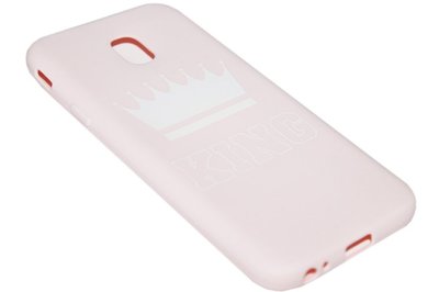 ADEL Siliconen Softcase Back Cover Hoesje voor Samsung Galaxy J3 (2017) - Roze King