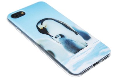 ADEL Siliconen Back Cover Softcase Hoesje iPhone SE (2022/ 2020)/ 8/ 7 - Pinguin