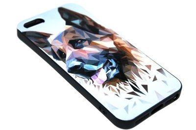 ADEL Siliconen Back Cover Softcase Hoesje voor iPhone 5/5S/SE - Duitse Herder