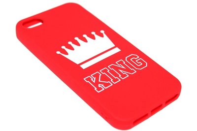 ADEL Siliconen Back Cover Softcase Hoesje voor iPhone 5/5S/SE - King Rood