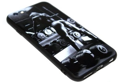 ADEL Siliconen Back Cover Hoesje voor iPhone 6/6S - Fitness Dumbells