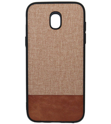 ADEL Siliconen Back Cover Softcase Hoesje voor Samsung Galaxy J7 (2017) - Stoffen Design