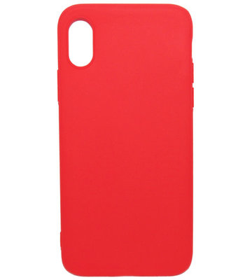 ADEL Siliconen Back Cover Hoesje voor iPhone XS/X - Rood