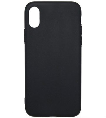 ADEL Siliconen Back Cover Hoesje voor iPhone XS Max - Zwart