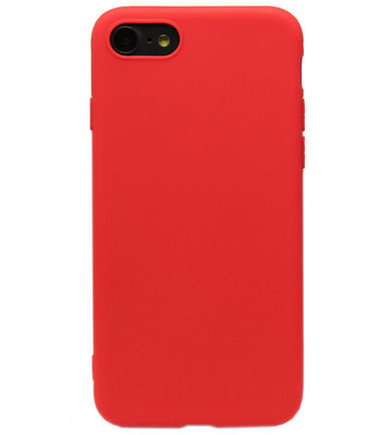 ADEL Siliconen Back Cover Hoesje voor iPhone SE (2022/ 2020)/ 8/ 7 - Rood