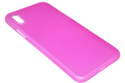 Roze kunststof hoesje iPhone XS/ X