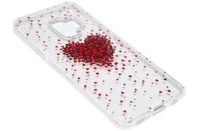 Rood hartjes siliconen hoesje Samsung Galaxy S9 Plus