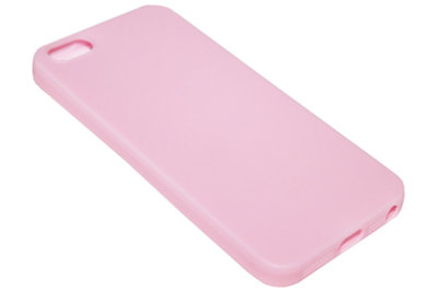 Roze siliconen hoesje iPhone 5/ 5S/ SE