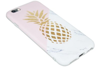 Goud ananas siliconen hoesje iPhone 6 / 6S