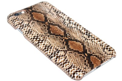 Slangen kunststof hoesje bruin iPhone 6 / 6S