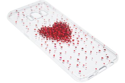Rood hartjes hoesje siliconen hoesje Samsung Galaxy S8