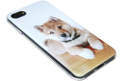 Schattig honden siliconen hoesje iPhone 8 Plus/ 7 Plus